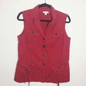 🍁CHARTER CLUB | burnt red colored vest🍁